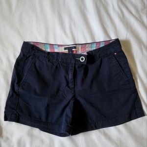 Womens Tommy Hilfiger pink plaid navy blue khaki dress shorts size 6